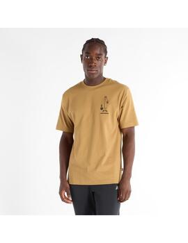 Camiseta New Balance camel de hombre