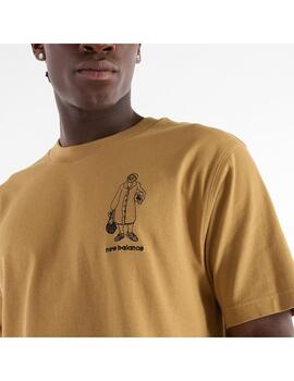 Camiseta New Balance camel de hombre