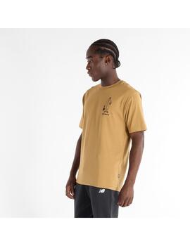 Camiseta New Balance camel de hombre