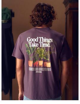 Camiseta Pompeii Good Things Raisin azulón de hombre