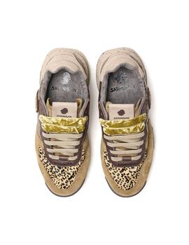 Zapatillas Satorisan Chacrona Premium leopardo beig de mujer