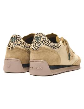 Zapatillas Satorisan Enso beige en piel de mujer