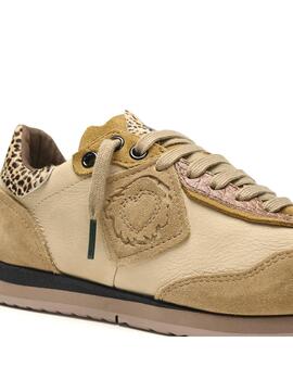 Zapatillas Satorisan Enso beige en piel de mujer