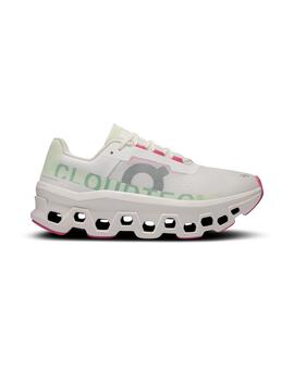 On Running Cloudmonster 1 blanca con verde lima de mujer