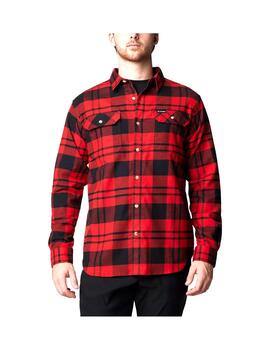 Camisa Columbia Flare Gun Sail roja y negra de hombre