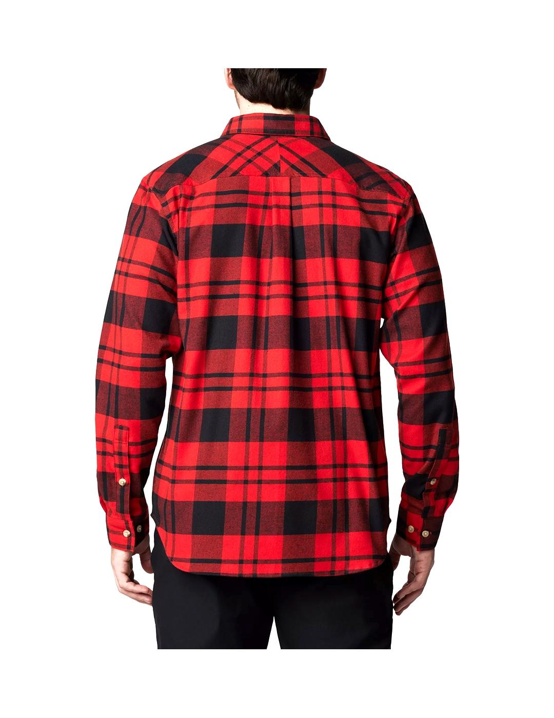 Camisa Columbia Flare Gun Sail roja y negra de hombre