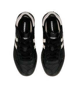 Zapatillas Coolway Goal negra en piel para mujer