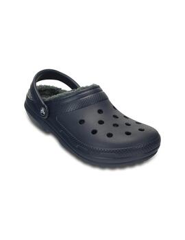 Zuecos Crocs Classic Lined Clog marino con pelo de hombre