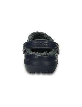 Zuecos Crocs Classic Lined Clog marino con pelo de hombre