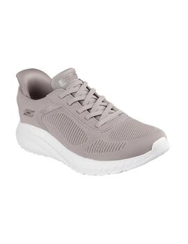 Zapatillas Skechers Bobs Sport Squad Chaos beige de mujer