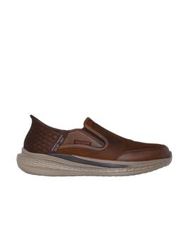 Zapatos Skechers Slip-ins relax fit slade marrón piel de hom