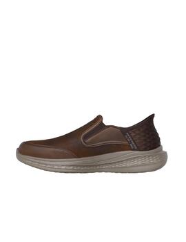 Zapatos Skechers Slip-ins relax fit slade marrón piel de hom