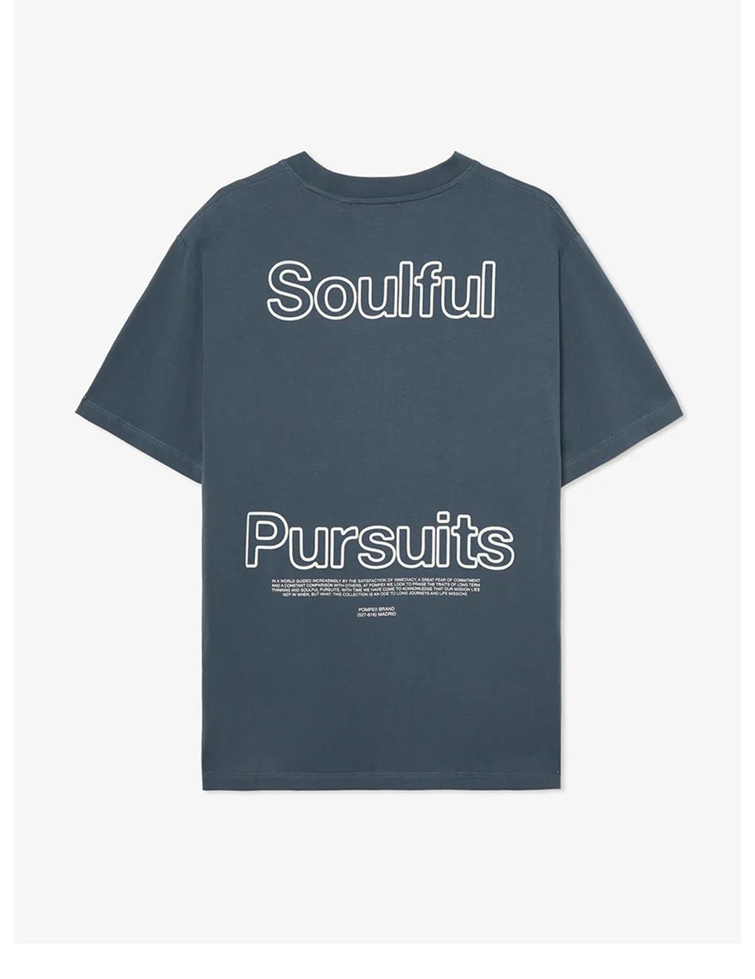 Camiseta Pompeii Soulful Pursuits azul de hombre