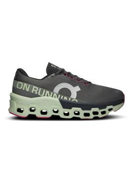 On Running Cloudmonster 2 gris oscuro con lima de hombre