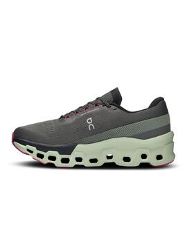 On Running Cloudmonster 2 gris oscuro con lima de hombre