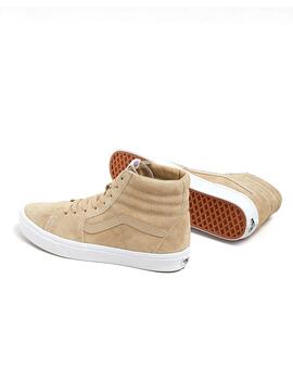 Zapatillas Vans SK8-Hi pig suede beige de mujer