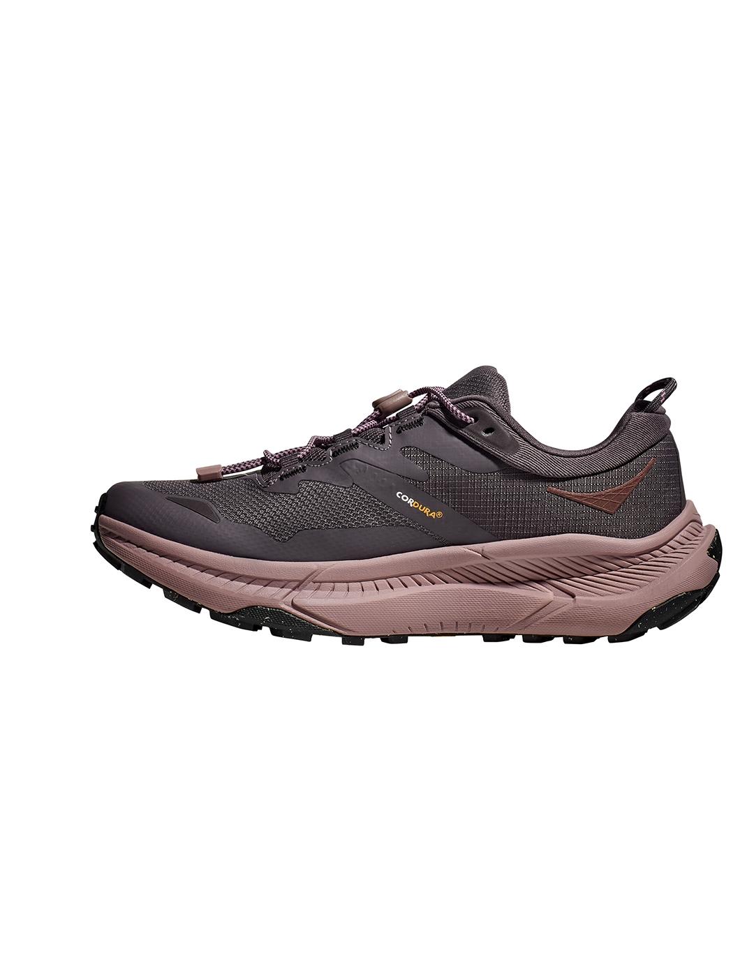 Zapatillas Hoka Transport Goretex gris rosado de mujer