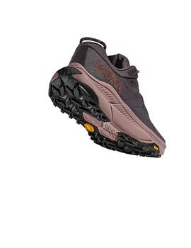 Zapatillas Hoka Transport Goretex gris rosado de mujer