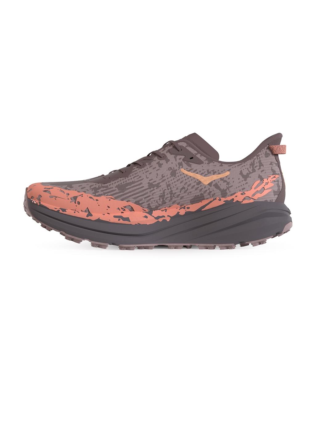 Zapatillas Hoka Speedgoat 6 Goretex granate salmón de mujer