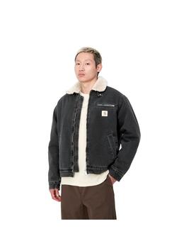 Chaqueta Carhartt Wip Herald negra lavada de hombre