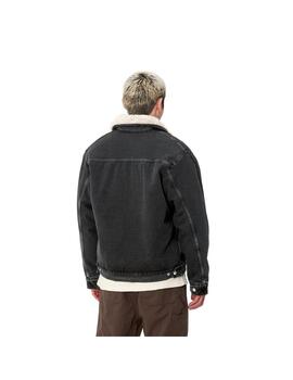 Chaqueta Carhartt Wip Herald negra lavada de hombre