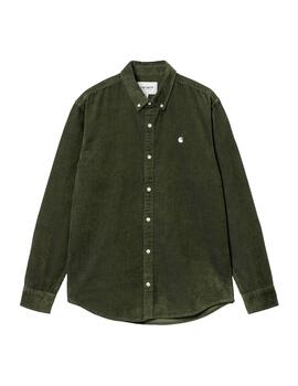 Camisa Carhartt Wip L/S Madison pana verde de hombre