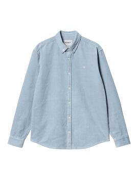 Camisa Carhartt Wip L/S Madison pana azul celeste de hombre