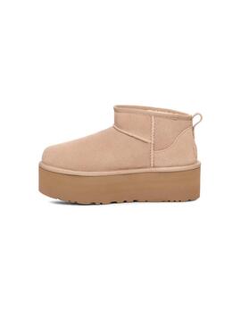 Botas UGG Classic Ultra Mini Platform beige de mujer