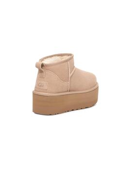 Botas UGG Classic Ultra Mini Platform beige de mujer