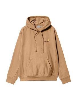 Sudadera Carhartt Wip Hooded American Script camel de hombre