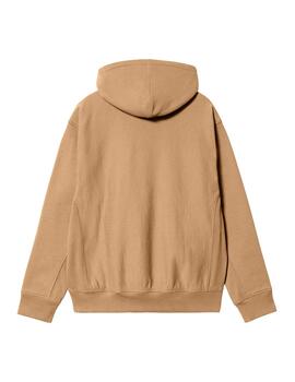 Sudadera Carhartt Wip Hooded American Script camel de hombre