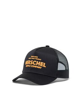 Gorra Herschel Whaler Tall Mesh Shop negra de hombre y mujer