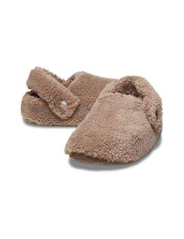 Zapatillas de casa Crocs Classic Cozzzy camel de mujer