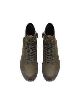 Botas Clarks Torhill Rise nubuck verde oscuro de mujer