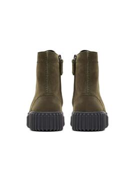 Botas Clarks Torhill Rise nubuck verde oscuro de mujer