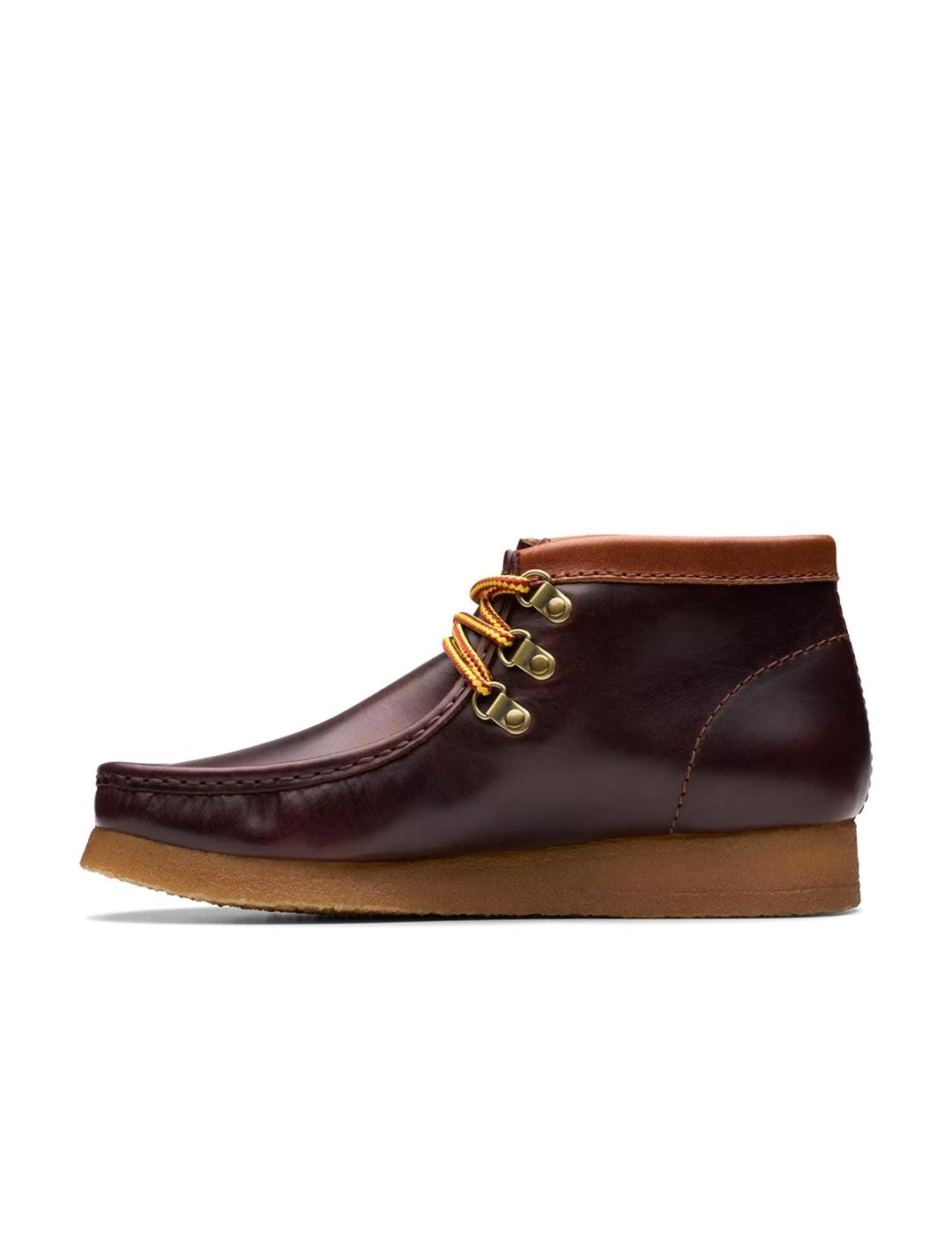 Botines Clarks Wallabi Bt Hiker Burgundy Leather