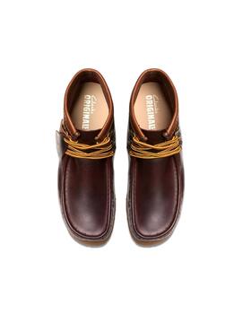 Botines Clarks Wallabi Bt Hiker Burgundy Leather