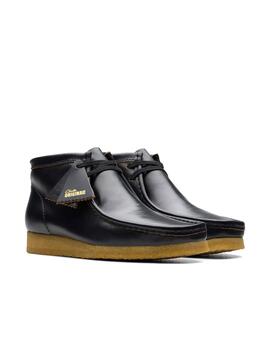 Botines Clarks Wallabee Boot negros en piel para hombre