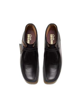 Botines Clarks Wallabee Boot negros en piel para hombre