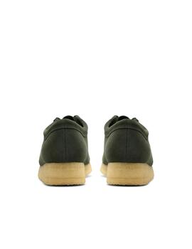 Zapatos Clarks Wallabee verdes en ante para mujer