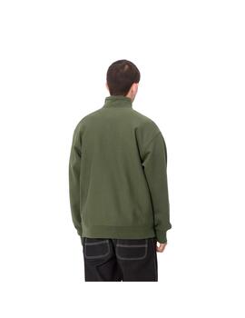 Sudadera Carhartt Wip Half Zip American Script verde hombre