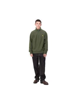 Sudadera Carhartt Wip Half Zip American Script verde hombre