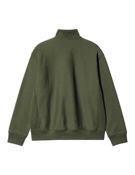 Sudadera Carhartt Wip Half Zip American Script verde hombre