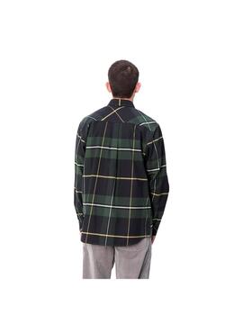 Camisa Carhartt Wip L/S Garnett Check verde marino de hombre