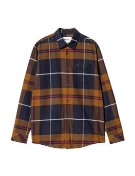 Camisa Carhartt Wip L/S Garnett camel marino de hombre