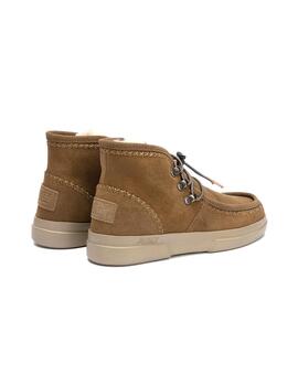 Botas Walk in Pitas Ontario camel ante con pelo de mujer