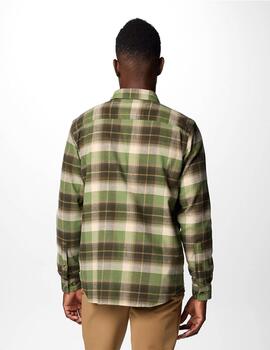 Camisa Columbia Cornell Woods Flanne verde de hombre