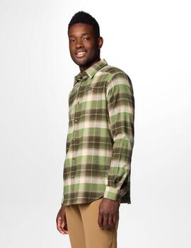 Camisa Columbia Cornell Woods Flanne verde de hombre