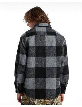 Sobrecamisa Vans Denby Shacket negra y gris de hombre