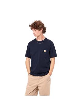 Camiseta Carhartt Wip S/S Pocket azul marino de hombre